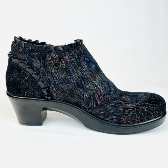 Alegria Boots Leather HAN-316 Ruffle Comfort Ankle Bootie Women US Sz 7.5 Eu 38 - Picture 7 of 8